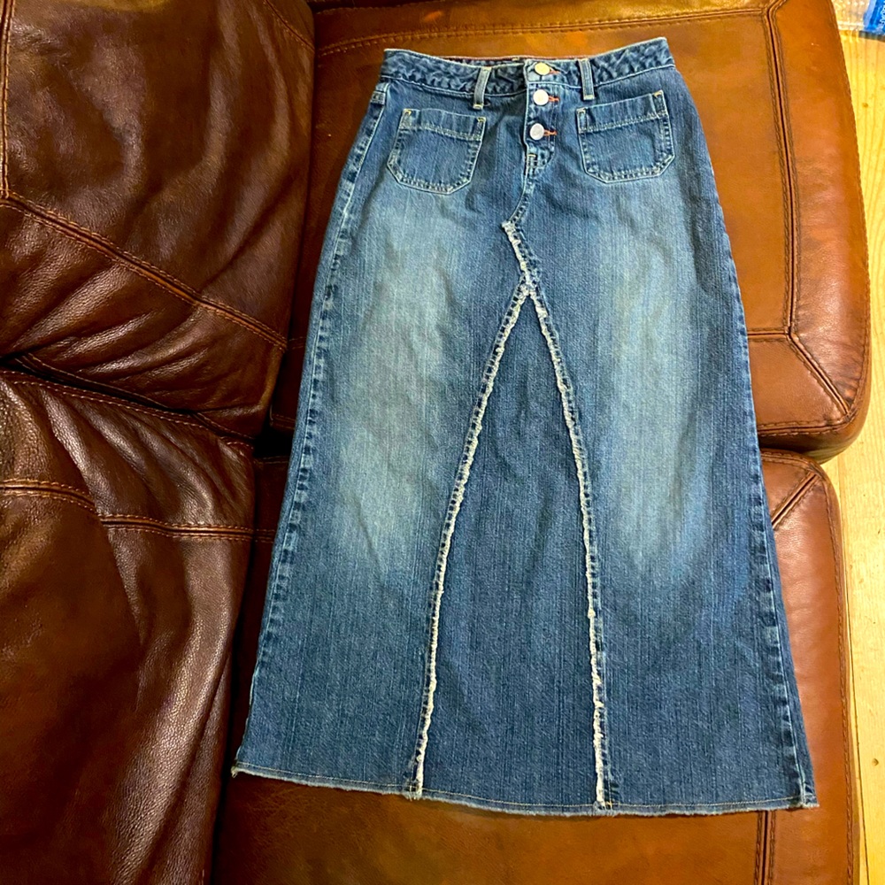 Long Denim Skirt